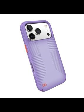 speck Purple Presidio Grip iPhone Case with Orange Accent
